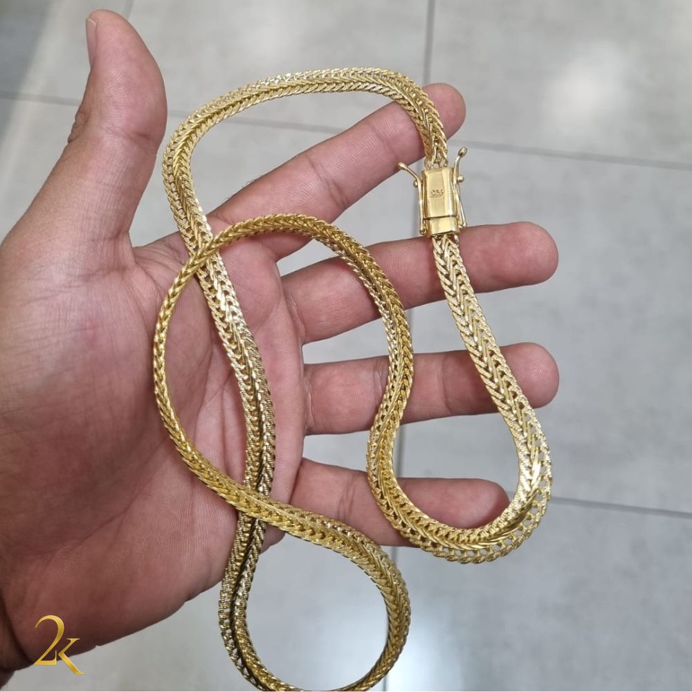 Corrente Raposa 8mm - Banhada a Ouro 18k
