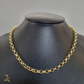 Corrente Elo Português 5mm - Banhada a Ouro 18k