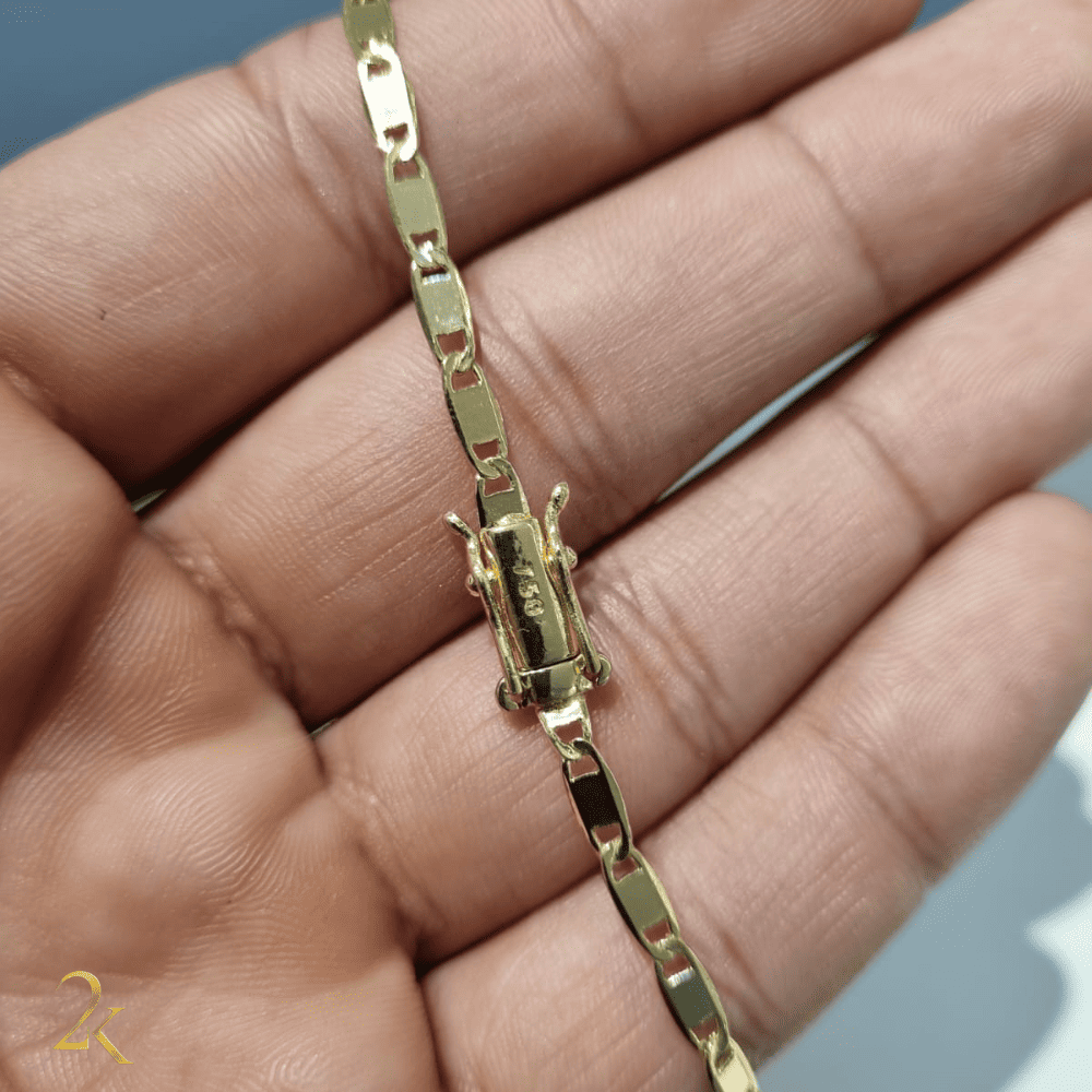 Pulseira Piastrine 4mm - Banhada a Ouro 18k