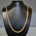 Corrente Meia Corda 6mm - Banhada a Ouro 18k