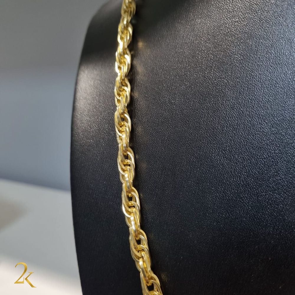 Corrente Meia Corda 6mm - Banhada a Ouro 18k
