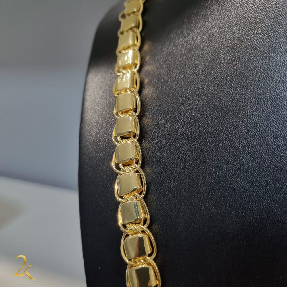 Corrente Dubai 10mm - Banhada a Ouro 18k