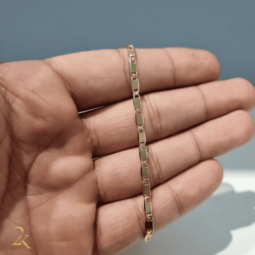 Pulseira Piastrine 4mm - Banhada a Ouro 18k