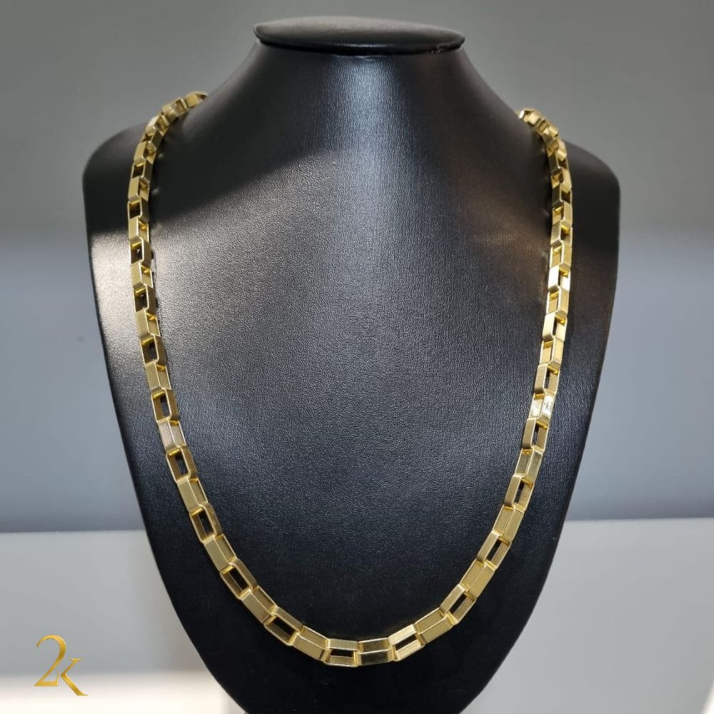 Corrente Tijolinho 8mm - Banhado a Ouro 18k