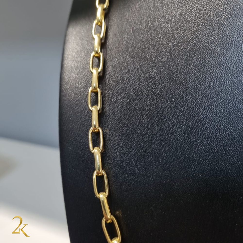 Corrente Meia Cana 6mm - Banhada a Ouro 18k