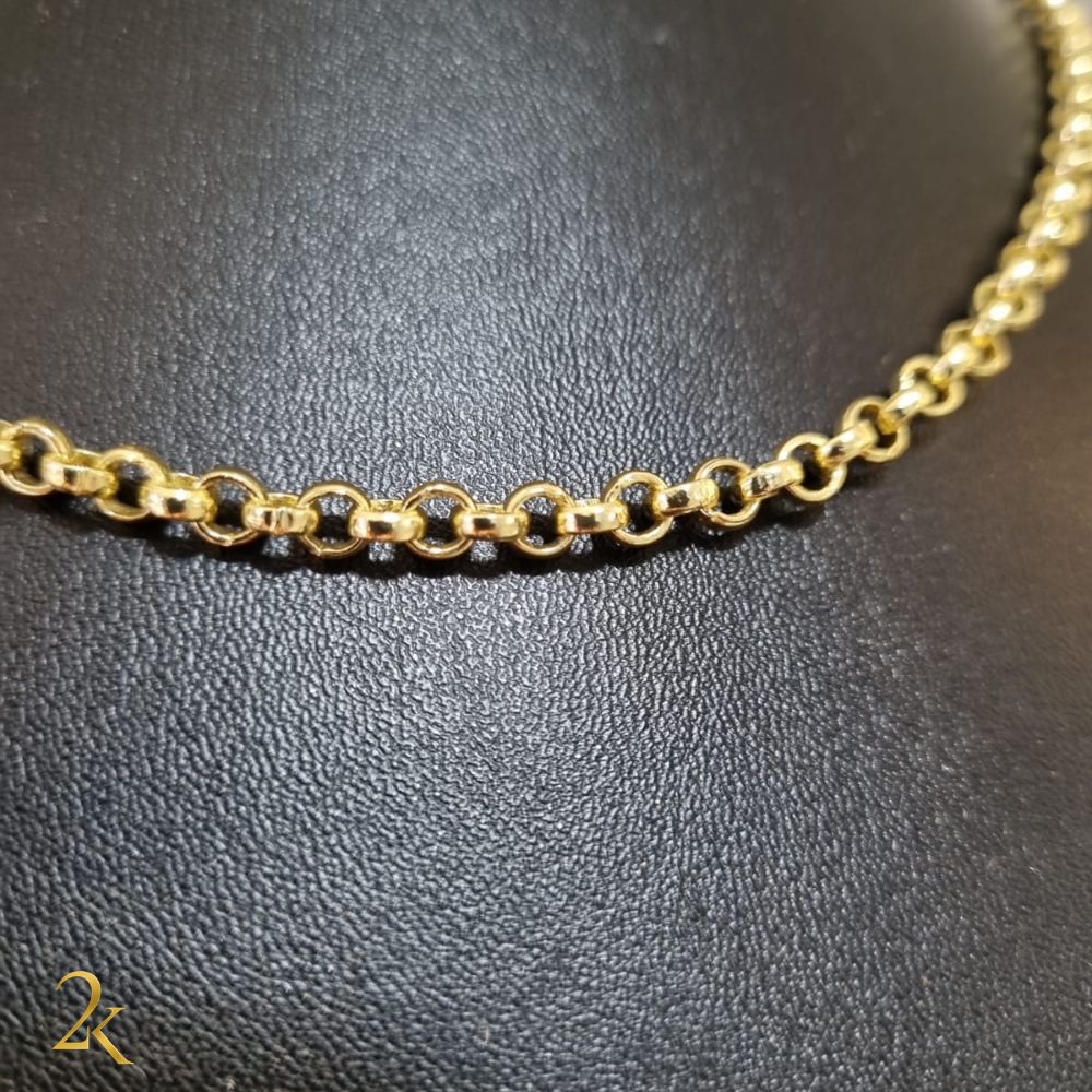 Corrente Elo Português 3mm - Banhada a Ouro 18k
