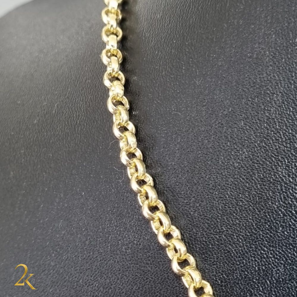 Corrente Elo Português 3mm - Banhada a Ouro 18k