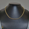 Corrente Elo Português 3mm - Banhada a Ouro 18k