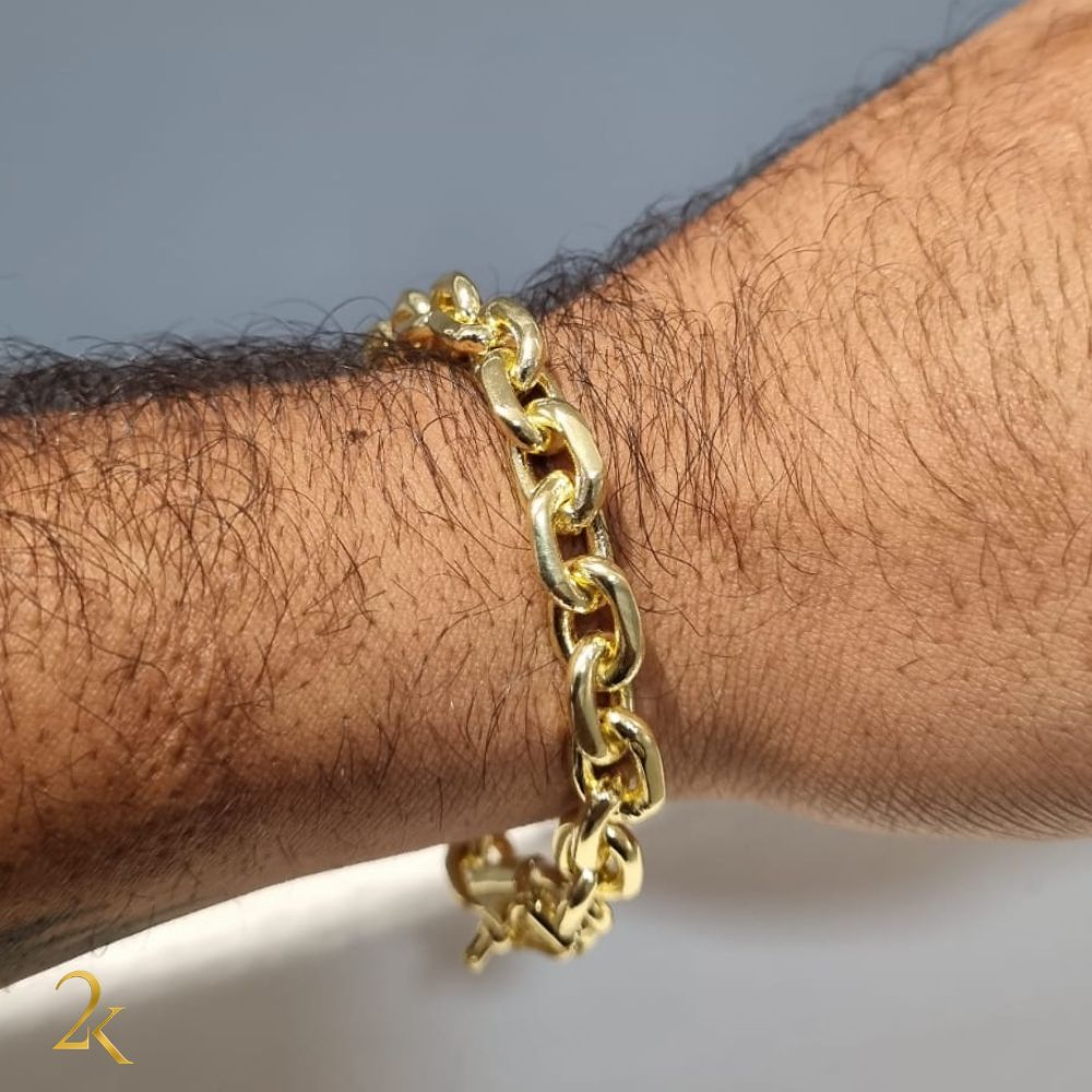 Pulseira Cadeado 8mm - Banhado a Ouro 18k