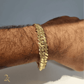 Pulseira Grumet Dupla 13mm - Banhada a Ouro 18k