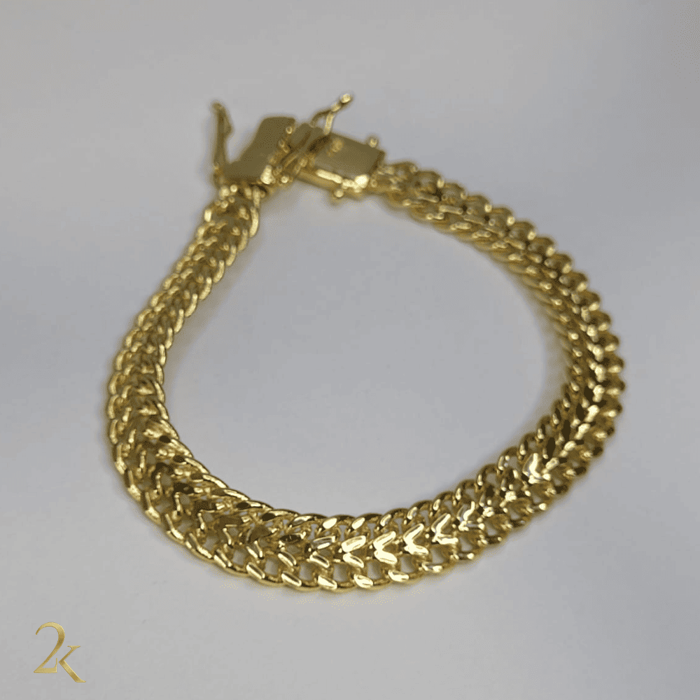 Pulseira Imperador 8mm - Banhada a Ouro 18k