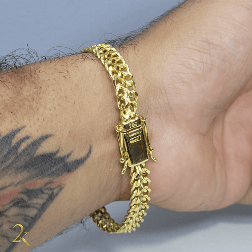 Pulseira Imperador 8mm - Banhada a Ouro 18k