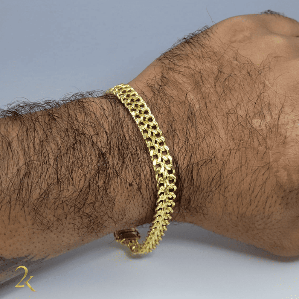 Pulseira Imperador 8mm - Banhada a Ouro 18k