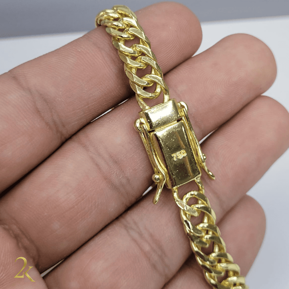 Pulseira Grumet Dupla 8mm - Banhada a Ouro 18k