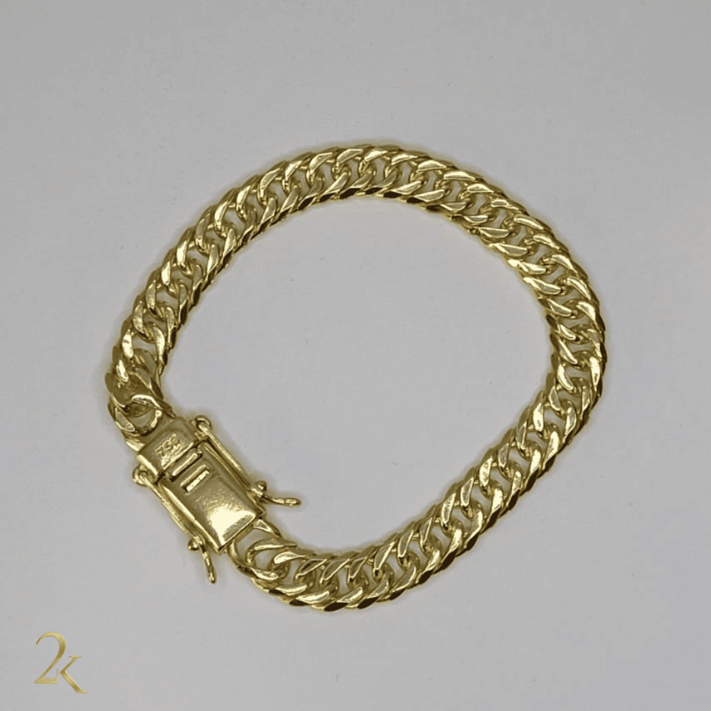 Pulseira Grumet Dupla 8mm - Banhada a Ouro 18k
