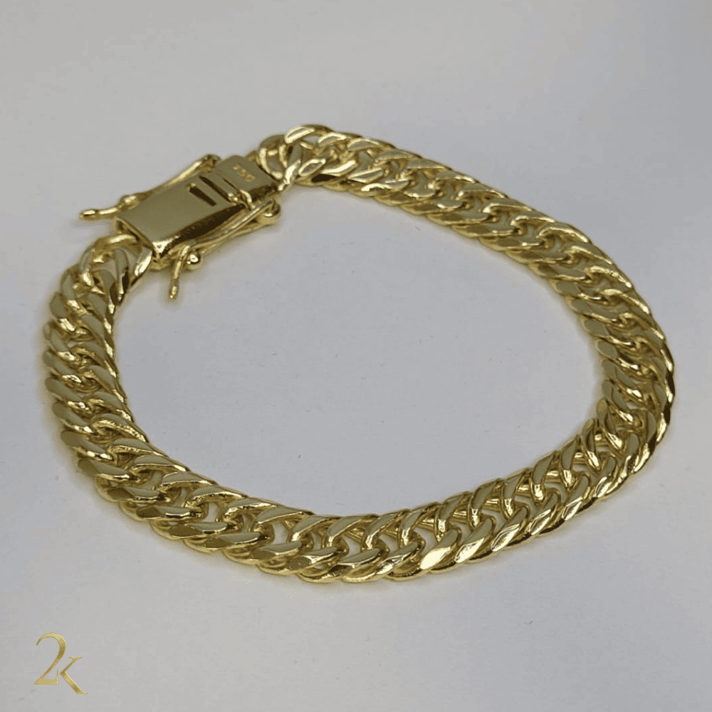 Pulseira Grumet Dupla 8mm - Banhada a Ouro 18k