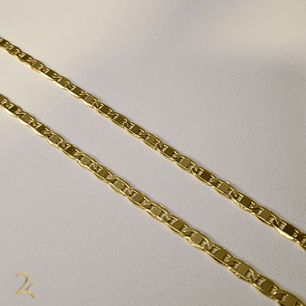 Corrente Piastrine 4mm - Banhada a Ouro 18k