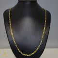 Corrente Meia Cana 4mm - Banhada a Ouro 18k