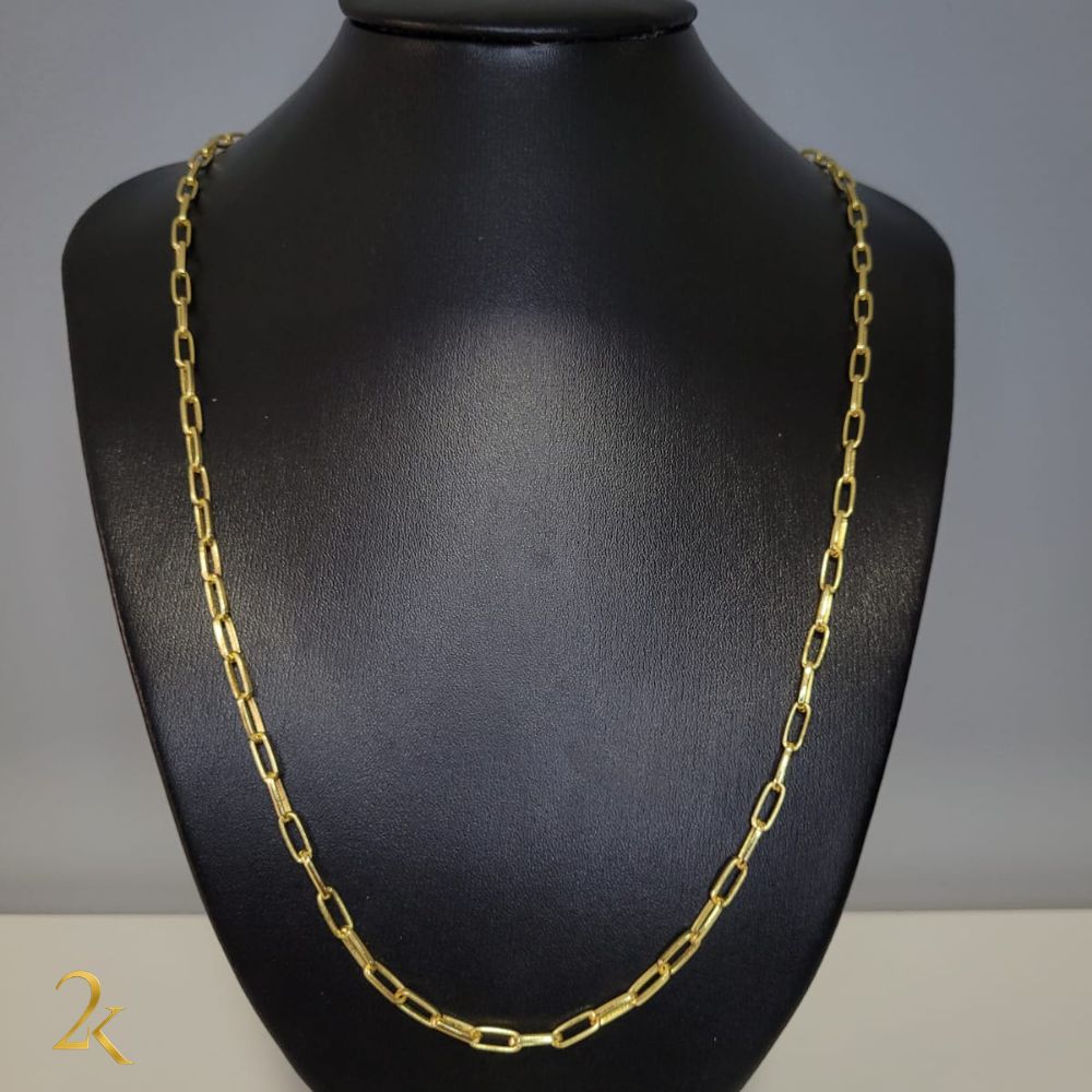 Corrente Meia Cana 4mm - Banhada a Ouro 18k