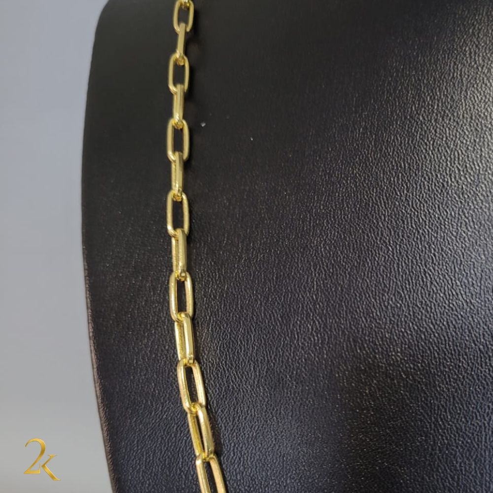 Corrente Meia Cana 4mm - Banhada a Ouro 18k