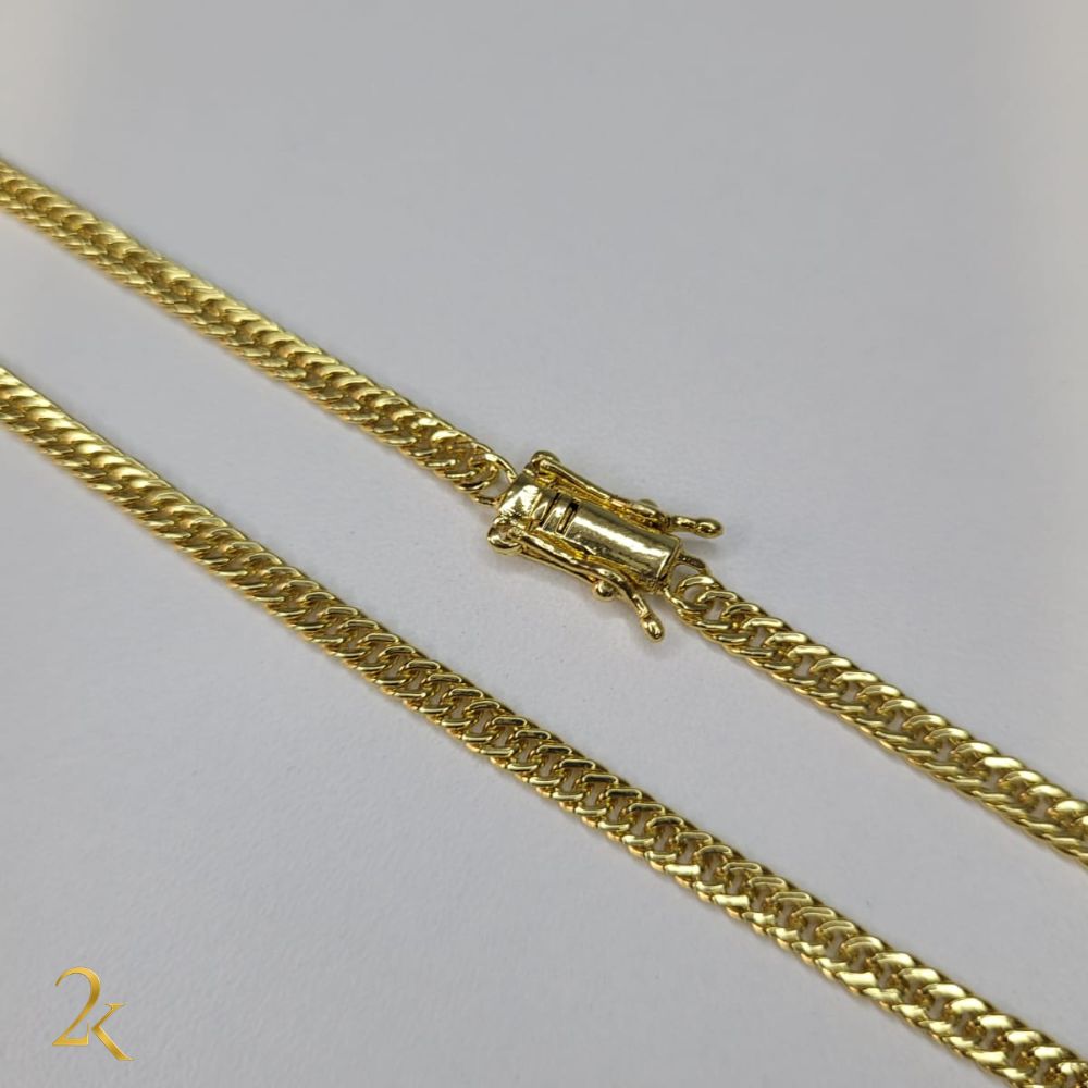 Corrente Grumet Dupla 3mm - Banhada a Ouro 18k
