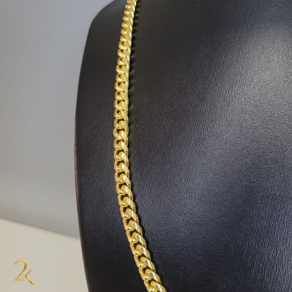 Corrente Cubana 8mm - Banhada a Ouro 18k