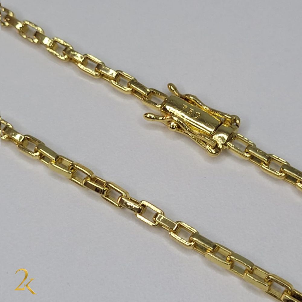 Corrente Tijolinho 2mm - Banhada a Ouro 18k