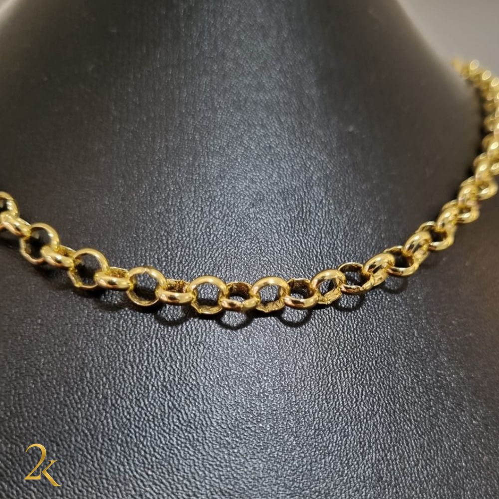 Corrente Elo Português 5mm - Banhada a Ouro 18k