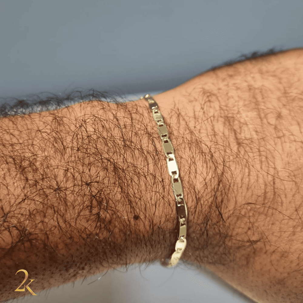 Pulseira Piastrine 4mm - Banhada a Ouro 18k
