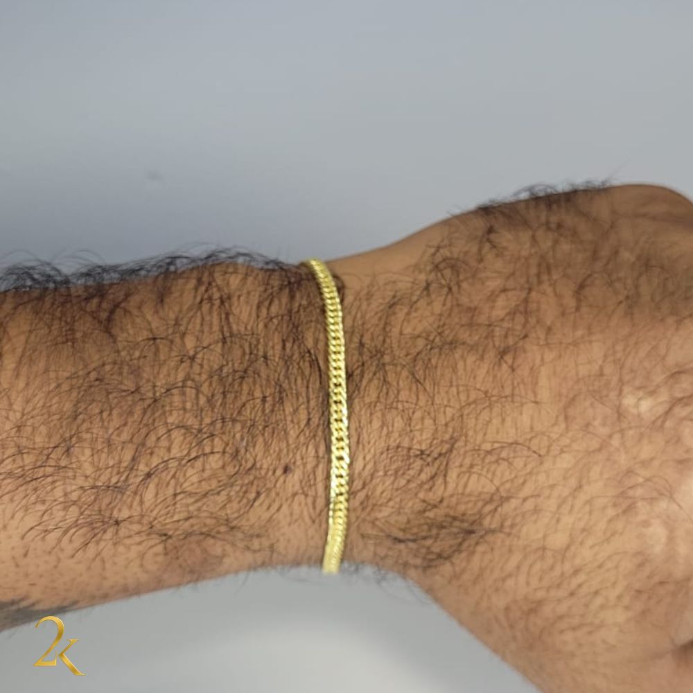 Pulseira Grumet Dupla 3mm - Banhada a Ouro 18k