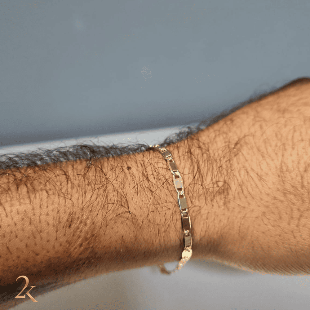 Pulseira Piastrine 4mm - Banhada a Ouro 18k