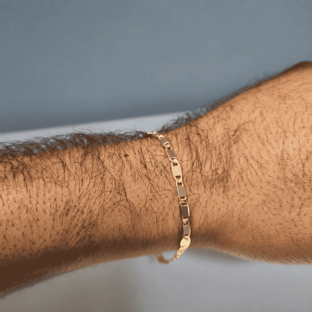 Pulseira Piastrine 4mm - Banhada a Ouro 18k