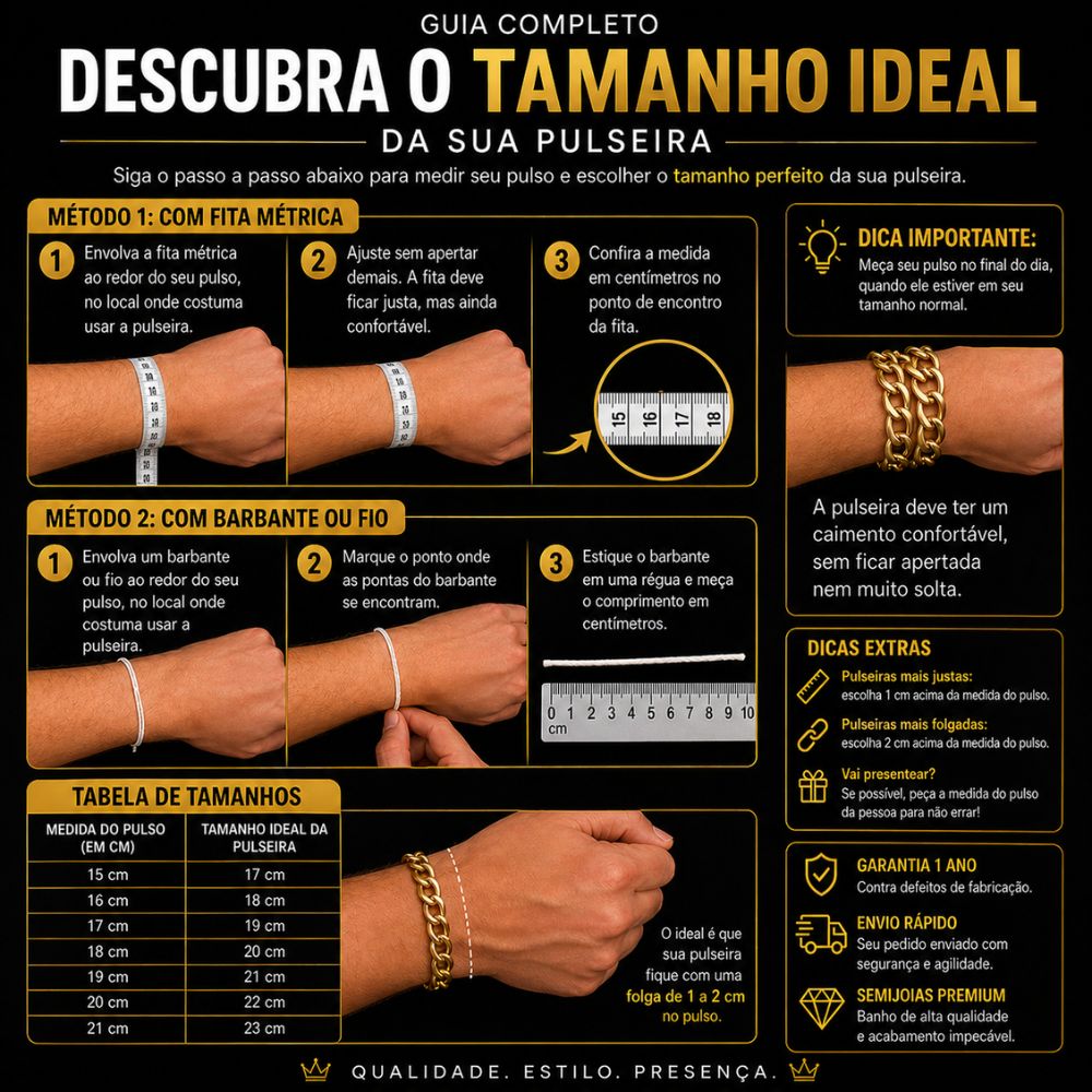 Pulseira Grumet Dupla 8mm - Banhada a Ouro 18k